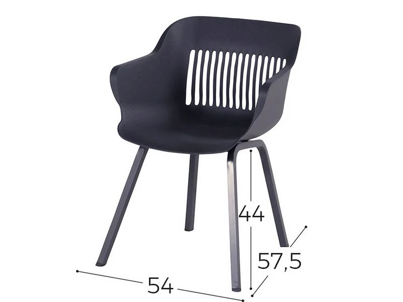 Hartman Tuinstoel Jill Element Zwart 4 Hartman Tuinstoel Jill Element Zwart - Afbeelding 2