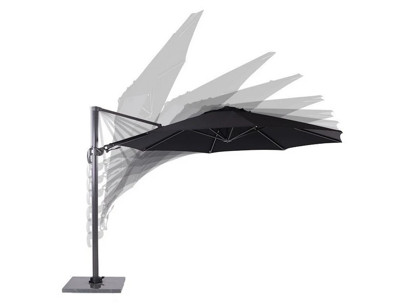 Garden Impressions Zweefparasol Hawaii 3,5 Mtr Zwart 3 Garden Impressions Zweefparasol Hawaii 3,5 Mtr Zwart