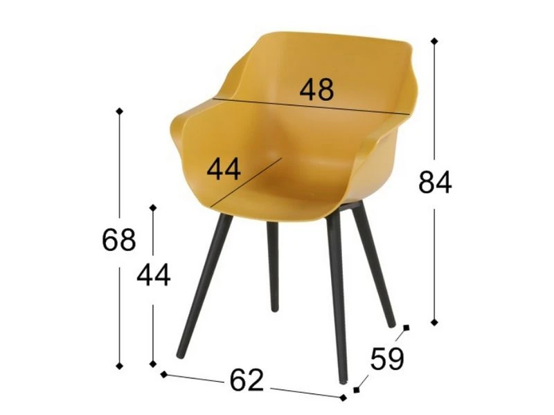Hartman Tuinstoel Sophie Studio Curry 6 Hartman Tuinstoel Sophie Studio Curry - Afbeelding 4