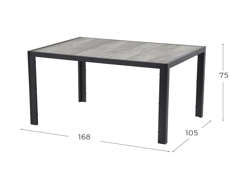 Hartman Tanger Tuintafel 168 Antraciet 4 Hartman Tanger Tuintafel 168 Antraciet - Afbeelding 2