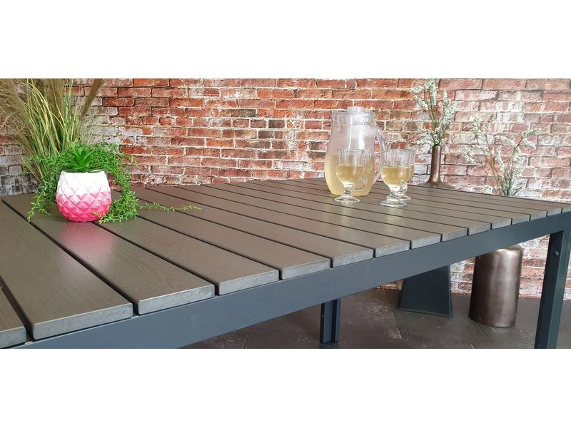 Sensline Jersey Tuintafel Polywood 160 Antraciet 5 Sensline Jersey Tuintafel Polywood 160 Antraciet - Afbeelding 3