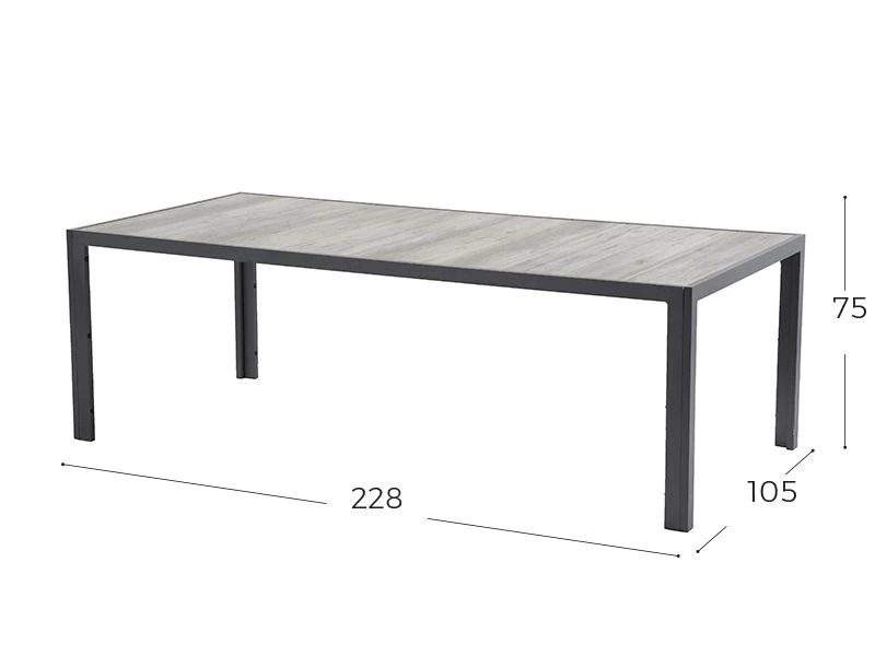 Hartman Tanger Tuintafel 228 Antraciet 4 Hartman Tanger Tuintafel 228 Antraciet - Afbeelding 2