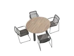 Taste By 4 Seasons Outdoor Tuinset Elba + Derby Ronde Tafel -Optimaal Tuinmeubelen Winkel 28 4 taste by 4 seasons outdoor tuinset elbaderby ronde tafel 90725 90413a 904151