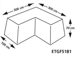 Eurotrail Hoes Voor Lounge Bank L 300 - 300 -Optimaal Tuinmeubelen Winkel 40 2 eurotrail hoes voor lounge bank l 300x300 etgf5181