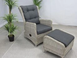 Te Velde Tuinmeubelen Bombay Verstelbare Tuin-loungestoel -Optimaal Tuinmeubelen Winkel 45 7 te velde tuinmeubelen bombay lounge stoel met voetenbank