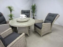 Te Velde Tuinmeubelen Tuinset Bombay Met Ronde Tafel + Lazy Susan -Optimaal Tuinmeubelen Winkel 48 10 te velde tuinmeubelen tuinset bombay met ronde tafel lazy susan bombaydiningset