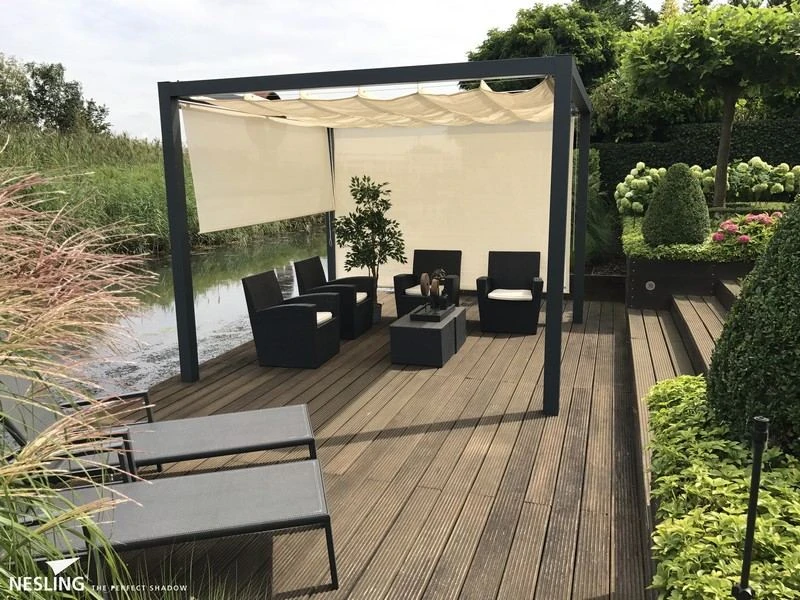 Nesling Pergola Aluminium Vrijstaand 3,19 X 3,19 Mtr. 4 Nesling Pergola Aluminium Vrijstaand 3,19 X 3,19 Mtr. - Afbeelding 2