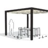 Nesling Aluminium Pergola Optiva Coolfit 402 X 402 Gebroken Wit -Optimaal Tuinmeubelen Winkel 9 0 nesling aluminium pergola optiva coolfit 402 x 402 gebroken wit n760 508 373