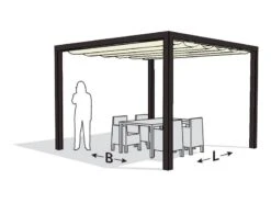 Nesling Aluminium Pergola Optiva Coolfit 402 X 402 Gebroken Wit
