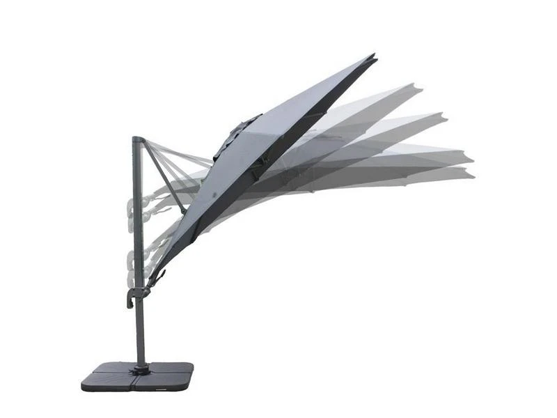 Garden Impressions Zweefparasol Hawaii 3 X 3 Mtr Taupe 4 Garden Impressions Zweefparasol Hawaii 3 X 3 Mtr Taupe - Afbeelding 2