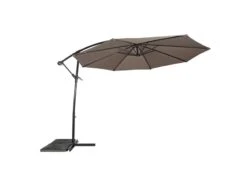Lesli Zweef Parasol Gemini 3 Mtr -Optimaal Tuinmeubelen Winkel lesli zweefparasol gemini 3 meter taupe 530145